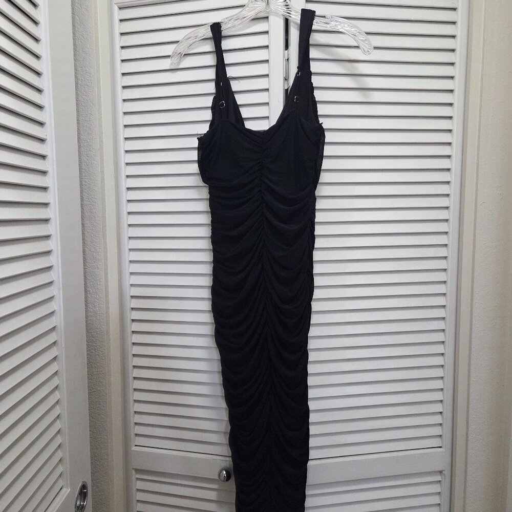 PRETTYGARDEN Off Shoulder Ruched Elegant Bodycon Cocktail Party Midi Dress